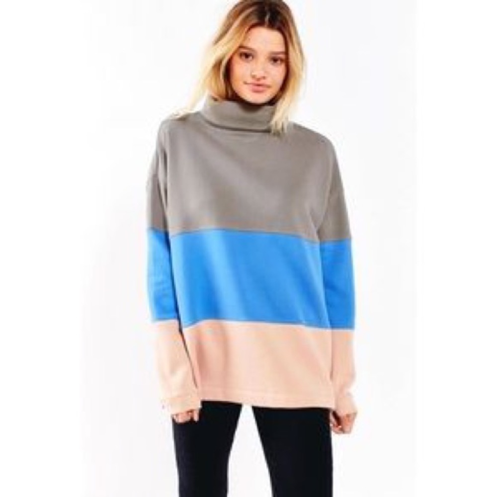 Uo Out From Under Color Block Turtleneck Tunic - image 4